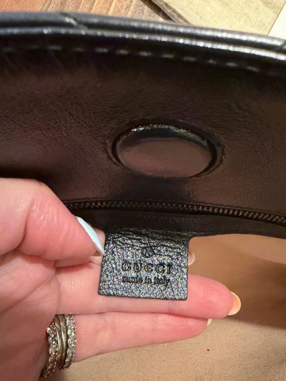 Gucci Black Quilted Chevron Leather Shoulder Bag with Gold Hardware